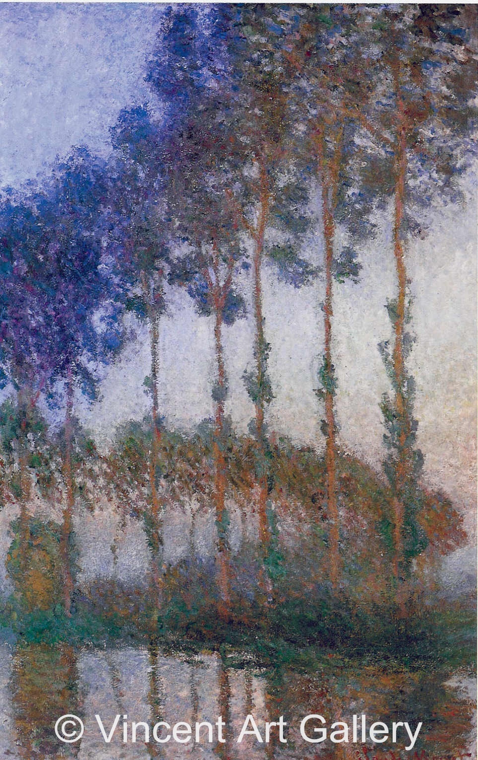 A2791, MONET, Poplars on the Banks of the River Epte, at Dusk